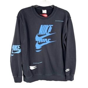 Nike Sweatshirt‎ Sportswear Essentials Glitch Club Fleece Crew Size Medium